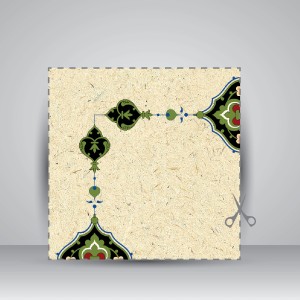 کاغذ تذهیب دار چاپی کد 984، 50*35 cm (بسته 10 عددی)