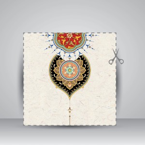 کاغذ تذهیب دار چاپی کد 988، 70*33 cm (بسته 10 عددی)