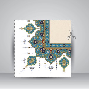 کاغذ تذهیب دار چاپی کد 991، 50*35 cm (بسته 10 عددی)