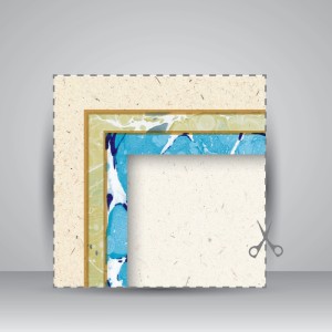 کاغذ تذهیب دار چاپی کد 845، 35*16 cm (بسته 50 عددی)
