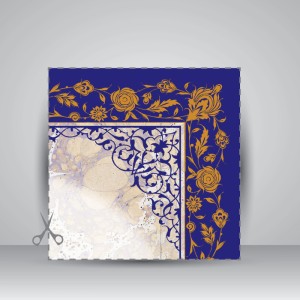 کاغذ تذهیب ابر و باد چاپی کد 614، 35*16 cm (بسته 10 عددی)