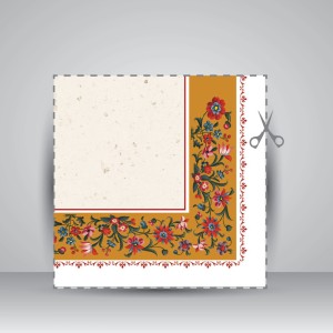 کاغذ تذهیب دار،35*16 cm، کد 613، (بسته 10 عددی)