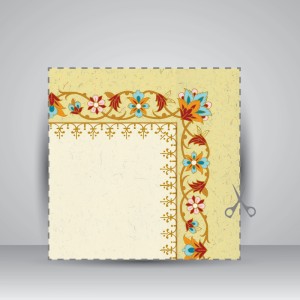 کاغذ تذهیب دار چاپی کد 612، 35*16 cm (بسته 10 عددی)