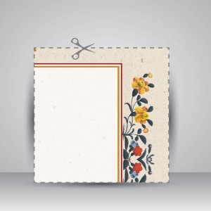 کاغذ تذهیب دار چاپی کد 611، 35*16 cm(بسته 10 عددی)