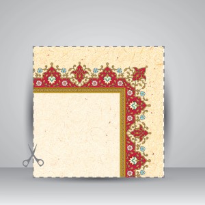 کاغذ تذهیب دار چاپی کد 610، 35*16 cm (بسته 10 عددی)
