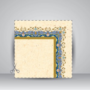 کاغذ تذهیب دار چاپی کد 609، 35*16 cm (بسته 10 عددی)