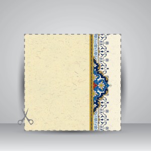 کاغذ تذهیب دار چاپی کد 608، 35*16 cm (بسته 10 عددی)