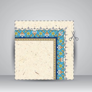 کاغذ تذهیب دار چاپی کد 606، 35*16 cm (بسته 10 عددی)