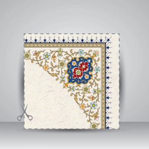 کاغذ تذهیب دار چاپی کد 605، 35*16 cm (بسته 10 عددی)