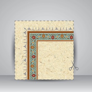کاغذ تذهیب دار چاپی کد997، 35*16 cm (بسته 10 عددی)