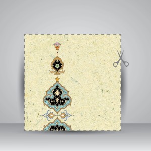 کاغذ تذهیب دار چاپی کد 998، 48*17 cm (بسته 50 عددی)