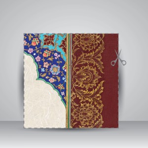کاغذ چلیپای چاپی تذهیب دار، کد 628، سایز 30*21 A4) cm) (بسته 10 عددی)