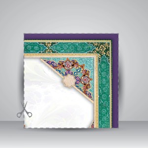 کاغذ چلیپای چاپی تذهیب دار، کد 653، سایز 30*21 A4) cm) (بسته 10 عددی)