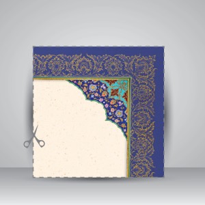 کاغذ چلیپای چاپی تذهیب دار، کد 652، سایز 30*21 A4) cm) (بسته 10 عددی)