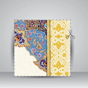کاغذ چلیپای چاپی تذهیب دار کد 632، سایز 30*21 A4) cm) (بسته 10 عددی)