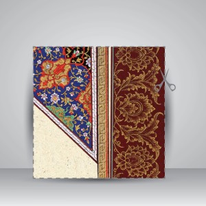 کاغذ چلیپای چاپی تذهیب دار، کد 630، سایز 30*21 A4) cm) (بسته 10 عددی)
