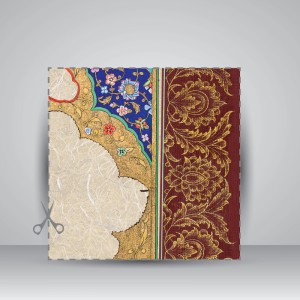 کاغذ چلیپای چاپی تذهیب دار، کد628، سایز 30*21 A4) cm) (بسته 10 عددی)