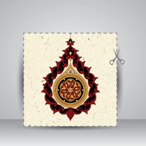 کاغذ تذهیب بافت دار کد 990، سایز 50*23 cm (بسته 10 عددی)