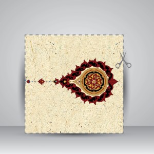 کاغذ تذهیب بافت دار کد 989، سایز 50*23 cm (بسته 10 عددی)