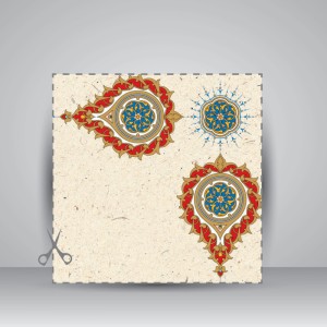 کاغذ تذهیب دار چاپی کد 843، 35*25 cm (بسته 10 عددی)