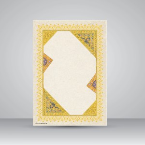 کاغذ چلیپا چاپی تذهیب دار کد 638، سایز 35*25 cm (بسته 10 عددی)