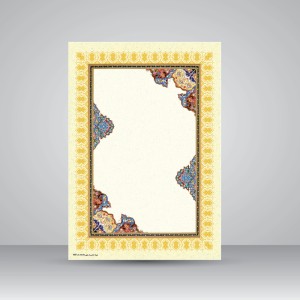کاغذ تذهیب دار چاپی کد 637، سایز 35*25 cm (بسته 10 عددی)