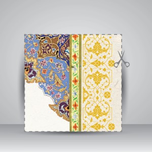 کاغذ تذهیب دار، سایز 35*25 cm، کد 636 (بسته 10 عددی)