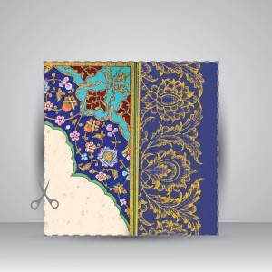 کاغذ تذهیب دار چاپی کد 625، سایز 35*25 cm (بسته 10 عددی)
