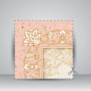 کاغذ تذهیب دار چاپی کد 619، سایز 35*25 cm (بسته 10 عددی)
