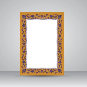 کاغذ تذهیب دار چاپی کد 617، سایز 35*25 cm (بسته 10 عددی)