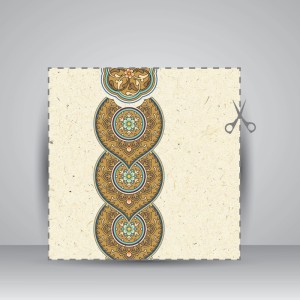 کاغذ تذهیب دار چاپی کد 842، 50*35 cm (بسته 10 عددی)