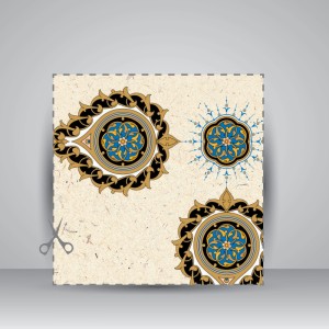 کاغذ تذهیب دار چاپی کد 840، 50*35 cm (بسته 10 عددی)