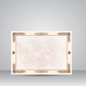 کاغذ ابر و باد تذهیب دار کد 603، 50*35 cm (بسته 10 عددی)