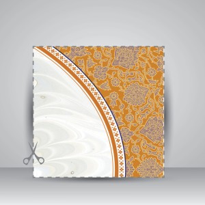 کاغذ ابر و باد تذهیب دار چاپی کد 602، 50*35 cm (بسته 10 عددی)