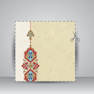 کاغذ تذهیب دار چاپی، کد 669، سایز 35*16 cm (بسته 50 عددی)