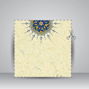 کاغذ تذهیب دار چاپی کد 667، سایز 35*16 cm (بسته 50 عددی)