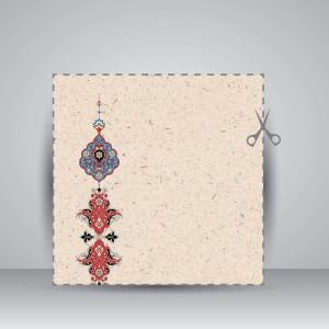کاغذ تذهیب دار چاپی کد 661، سایز 35*16 cm (بسته 50 عددی)