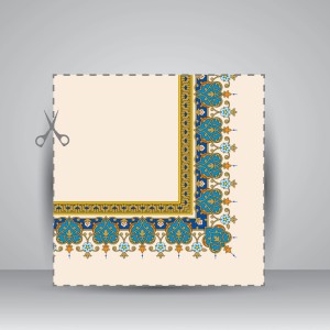 کاغذ تذهیب دار چاپی کد 860، 50*35 cm (بسته 10 عددی)