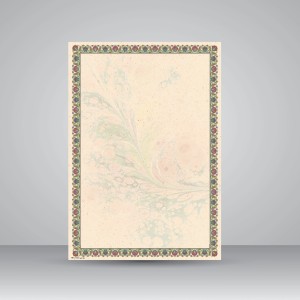 کاغذ ابر و باد تذهیب دار کد 861، 50*35 cm (بسته 50 عددی)