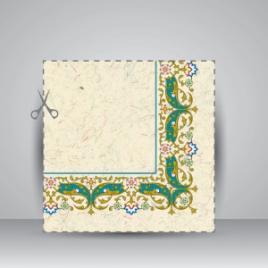 کاغذ تذهیب دار چاپی کد 863، 50*35 cm  (بسته 10 عددی)