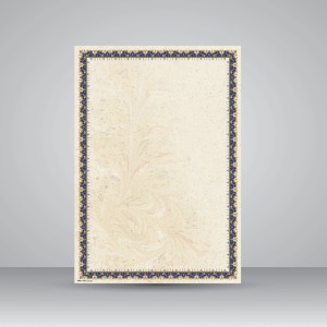 کاغذ ابر و باد تذهیب دار، کد 865، سایز 50*35 cm (بسته 50 عددی)