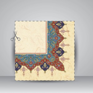کاغذ تذهیب دار چاپی کد 866، 50*35 cm (بسته 10 عددی)