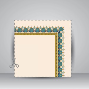 کاغذ تذهیب دار چاپی کد 873، 30*21 A4)  cm) (بسته 50 عددی)