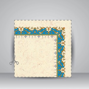 کاغذ تذهیب دار چاپی کد 874، 30*21 (A4) (بسته 50 عددی)