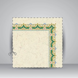 کاغذ تذهیب دار چاپی کد 875، 30*21 (A4) (بسته 50 عددی)