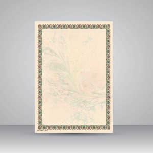 کاغذ تذهیب ابر و باد چاپی، 30*21  A4) cm) کد 876 (بسته 10 عددی)