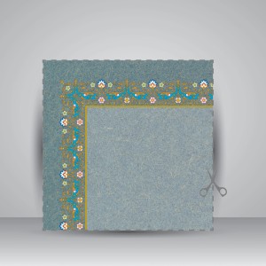 کاغذ تذهیب دار چاپی کد 877، سایز 35*25 cm (بسته 10 عددی)