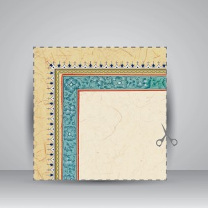 کاغذ تذهیب دار چاپی کد 879، 35*25 cm (بسته 50 عددی)