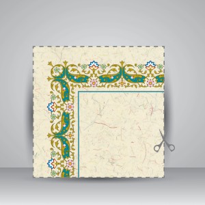 کاغذ تذهیب دار چاپی کد 883، 50*23 cm (بسته 10 عددی)