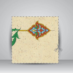 کاغذ تذهیب دار چاپی کد 885، 35*16 cm‌ (بسته 50 عددی)